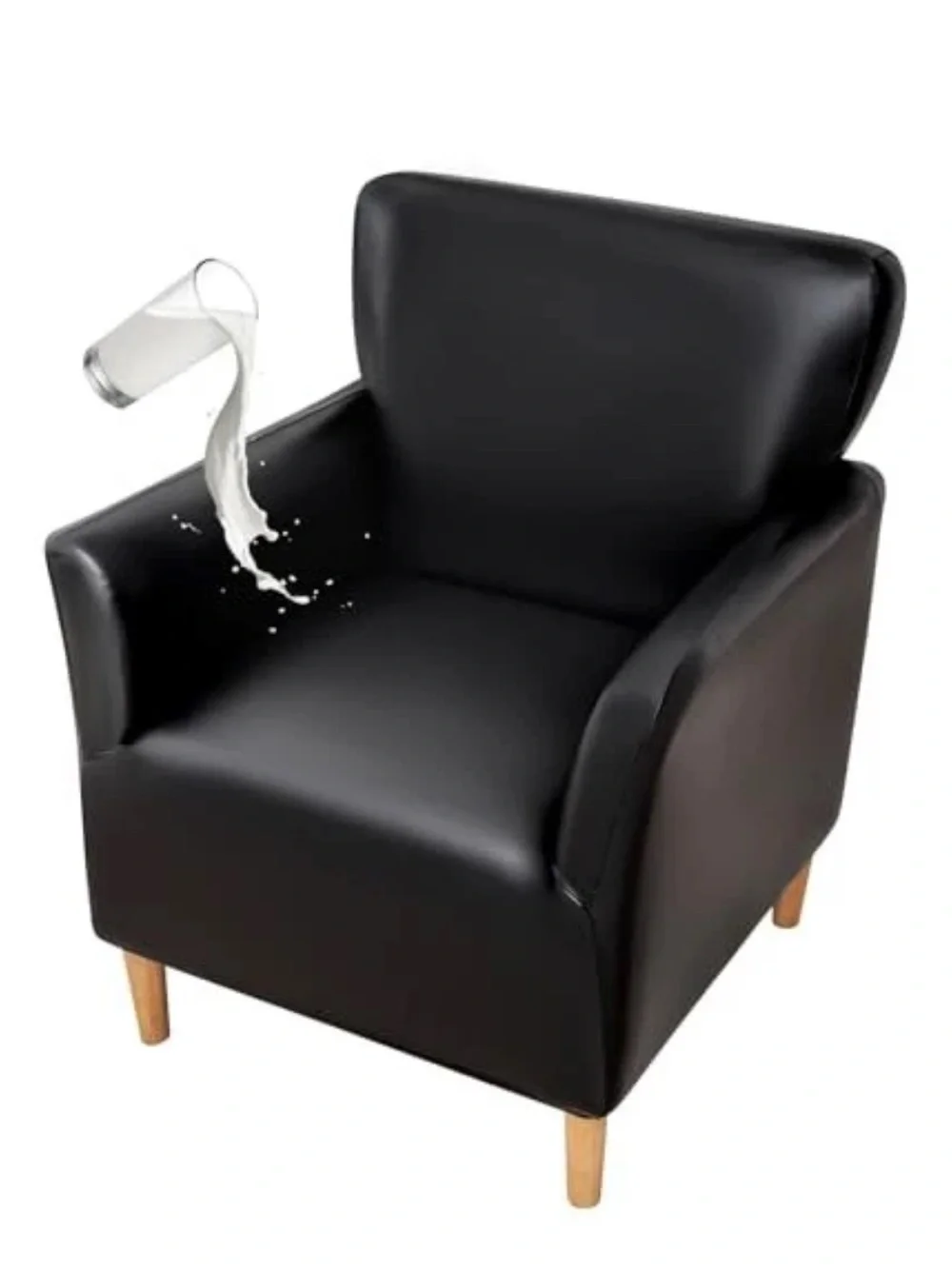 2 waterproof PU leather chair covers NEW